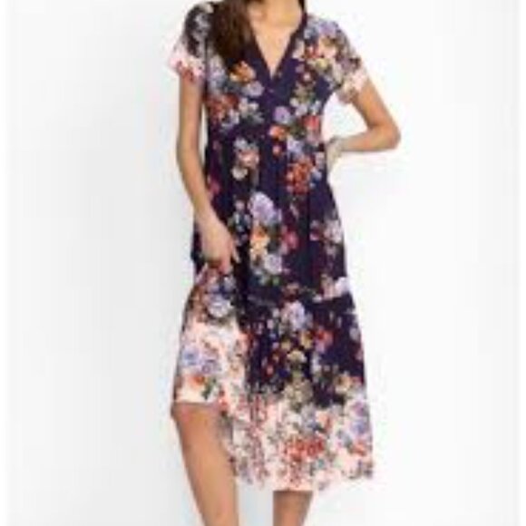 NWT Johnny Was PLUS Elsa Tiered Henley Knit Dress - 1X - Picture 3 of 6